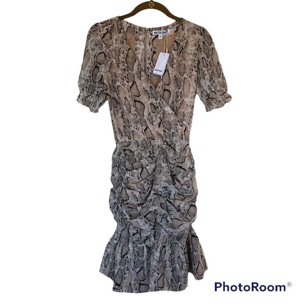 Walter Baker Women's Treyton Mini Dress Dusty Python Size 0 NWT